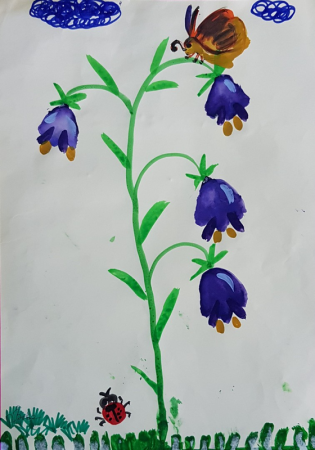 Школьный колокольчик с глазками