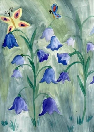 Мультяшные цветы колокольчики