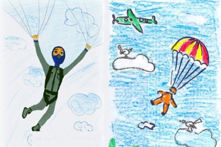 Парашютист рисунок