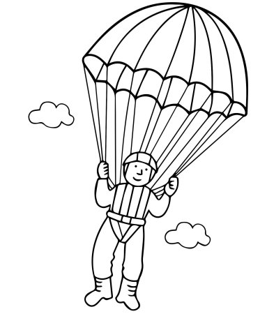 Парашютист рисунок