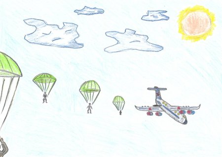 Десантник детский рисунок