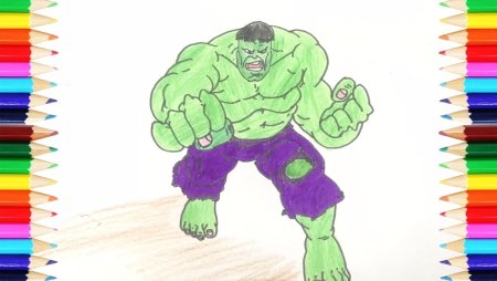 Халк рисунок для детей