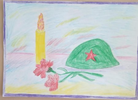 Свеча памяти рисунок