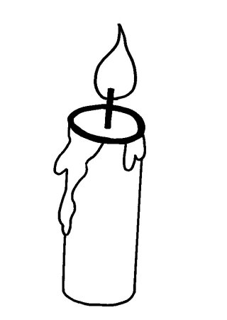 Свеча раскраска для детей