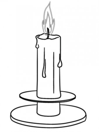 Свечка нарисованная