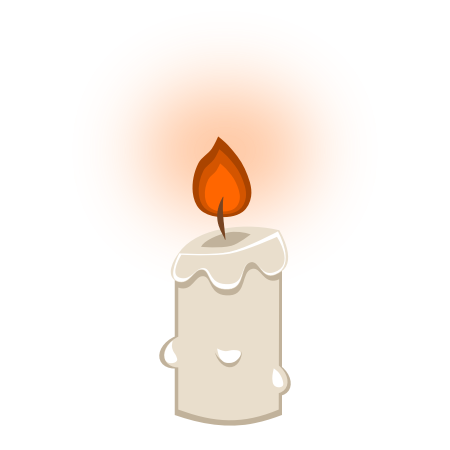 Свеча цветными карандашами