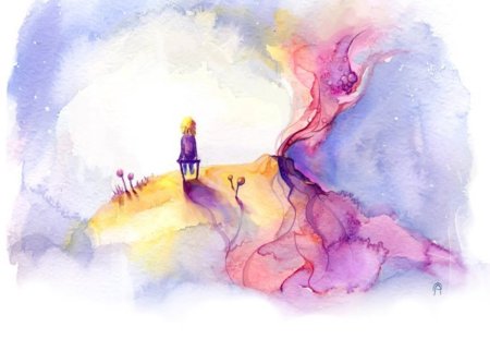 Маленький принц акварель