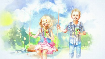 Акварельные рисунки для детей