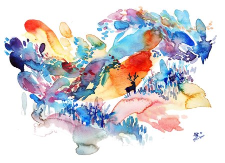 Абстрактная акварель