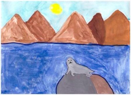 Озеро Байкал рисунок