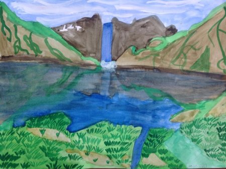 Озеро Байкал рисунок