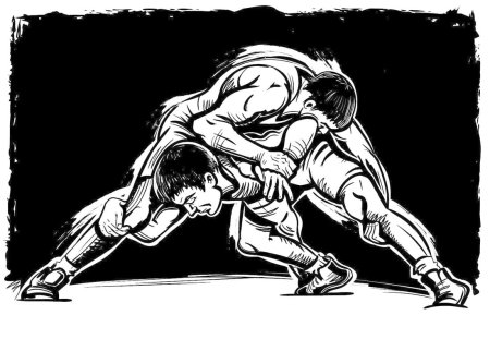 Борец иллюстрация