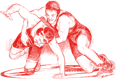 Борец рисунок