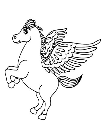 Раскраски лошади пегасы