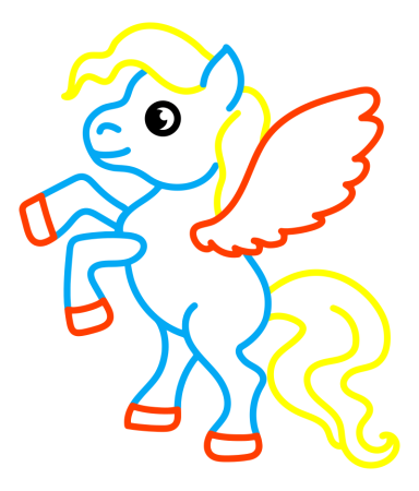 Разукрашки пегасы Единороги