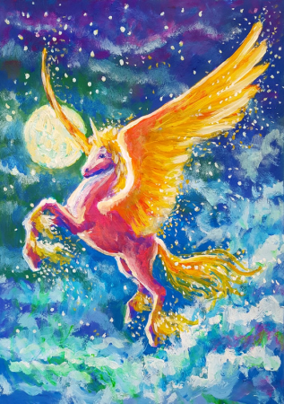 Единорог Пегас раскраска для детей