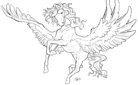 Конь с крыльями рисунок