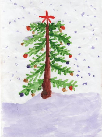 Рисование Новогодняя елка