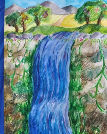 Детские рисунки водопада