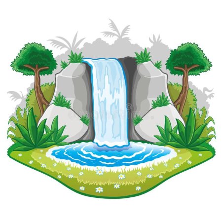 Водопад рисунок