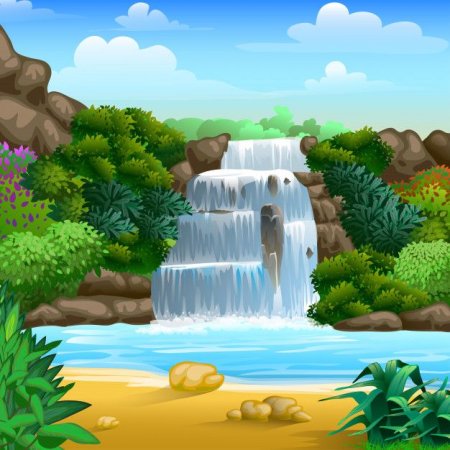 Водопад мультяшный