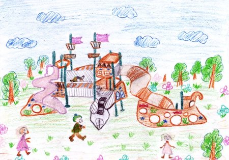 Рисование детской площадки