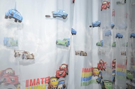 Тюль с машинками