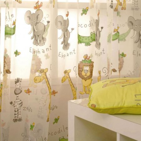 Тюль в детскую с мишками