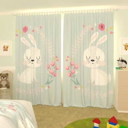 Шторы и тюль в детскую животные