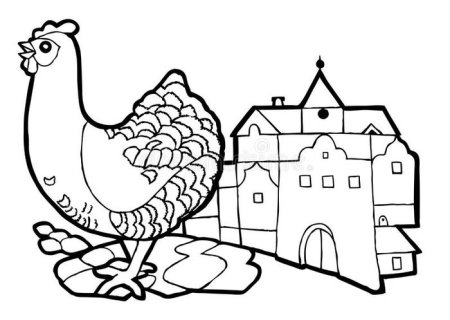 Чёрная курица или подземные жители раскраска