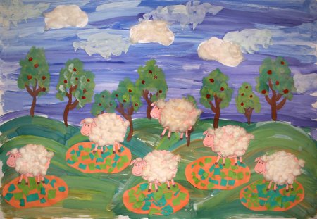 Рисование с элементами аппликации