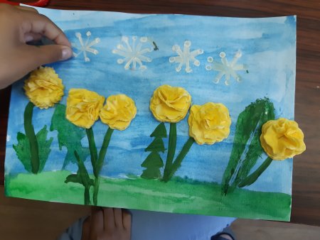 Рисование с элементами аппликации