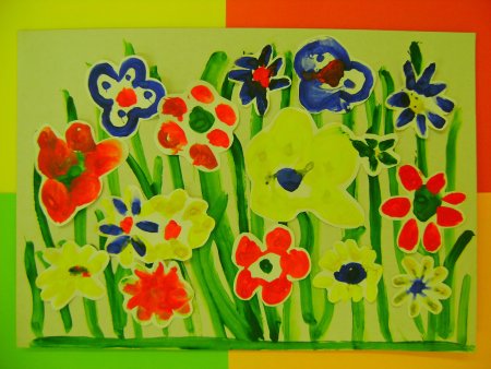 Панно красивые цветы старшая группа