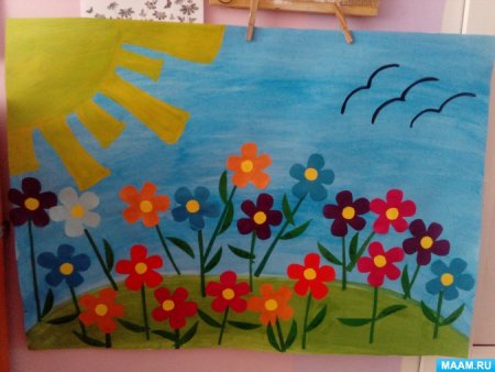 Аппликация Цветочная Поляна