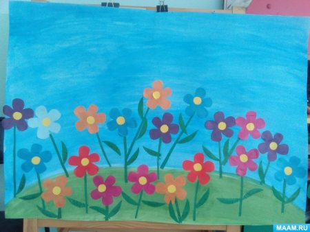 Аппликация Цветочная Поляна