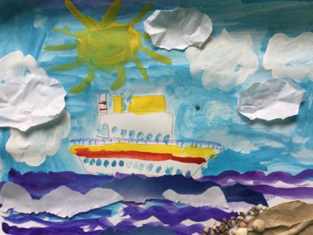 Рисование морского пейзажа в детском саду