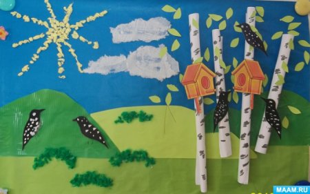 Весенние аппликации в детском саду