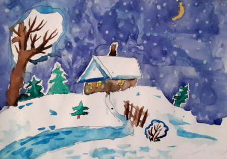 Рисунок встреча зимы