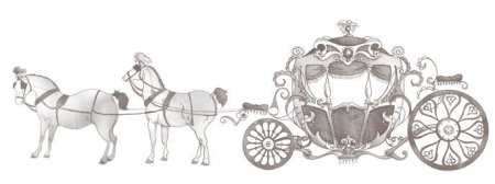 Карета с конем сбоку вид