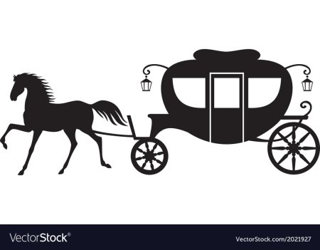 Трафарет кареты для вырезания