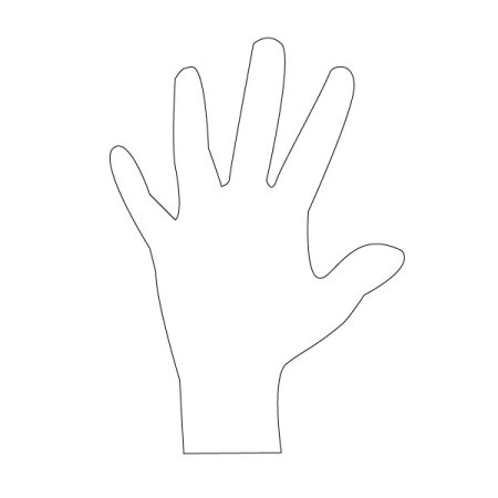 Трафарет детских ладошек