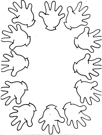 Детская ладошка трафарет