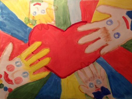 Рисование моя семья ладошками