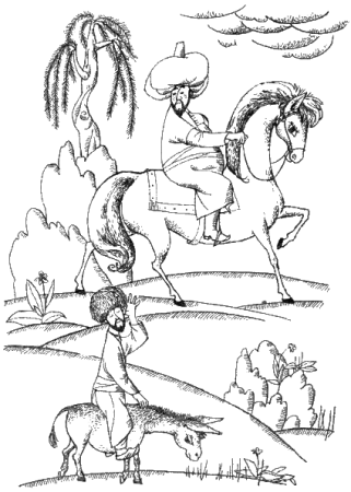 Алдар косе казахская сказка раскраска