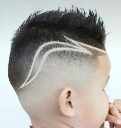 Детские стрижки с полосками