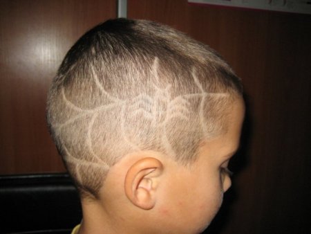 Паутина на волосах мальчик стрижка