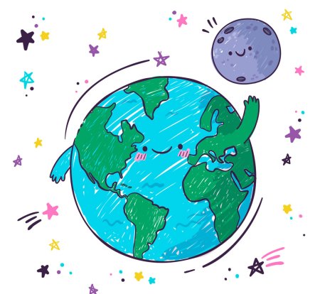 Дизайнерский рисунок планеты земля