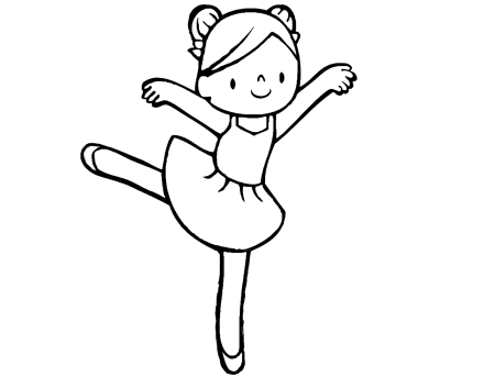 Раскраска "балерины"