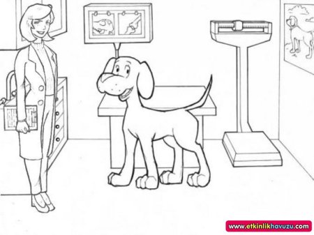 Профессия ветеринар раскраска для детей