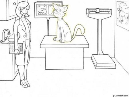 Ветеринар раскраска для детей